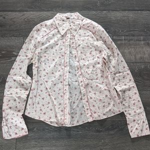 Free People floral button down size xs